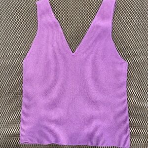 ABERCROMBIE & FITCH LADIES SCULPT KNIT TANK PURPLE SIZE LARGE